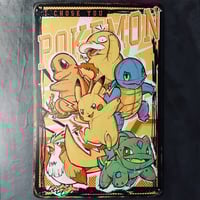 لوحة معدنية مغناطيسية بوكيمون Magnetic Metal Sign...