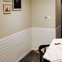 ملصق جداري ثلاثي الأبعاد (قطعة واحدة )- أبيض