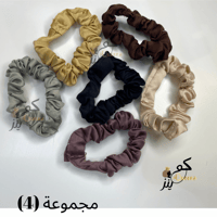 ربطات نحيفه لمسك الشعر ساتان لحماية شعرك بالوان مخ...