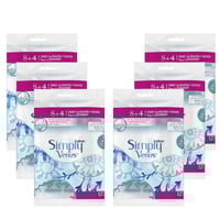 6 اكياس جيليت مكائن حلاقة فينوس سمبلي 8 + 4 موس مج...