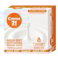 كريم-21 صابون أكوا الناعم مع فيتامين ب5 وماء الورد