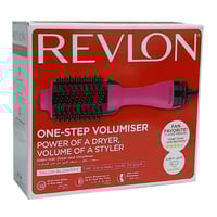 فرشاة مجفف وفوليوم الشعر ون ستيب من ريفلون , وردي