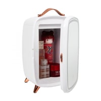 ثلاجة مستحضرات تجميل 6لتر مع مرآة بإضاءة ليد من ري...