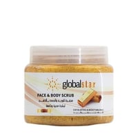 مقشر الوجه والجسم بالذهب من جلوبال ستار 500مل