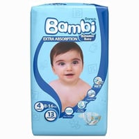 سانيتا بامبي حفائض مقاس 4 عبوة 13 حفاضة