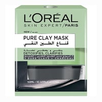 لوريال باريس قناع الطين النقى والفحم ينقى ويعطى نض...