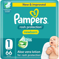 بامبرز حفاضات حماية من التسلخات مقاس 1 - 66 حفاضة