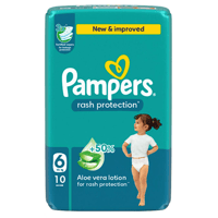 بامبرز حفاضات حماية من التسلخات مقاس 6 - 10 حفاضات