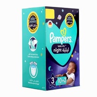 بامبرز حفائض ليلية مقاس 3 - عبوة صندوق 12 حفاضة