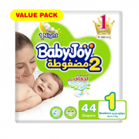 بيبي جوي حفائض مضغوطة مقاس 1 عبوة 44 حفاضة