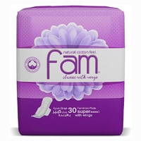 فام فوط صحية كلاسيك كبير بالأجنحة 30 قطعة