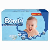 سانيتا بامبي مقاس (3) صندوق 140 حفاضة