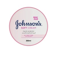 جونسون كريم ترطيب ناعم للوجه والجسم 300 مل