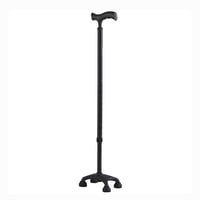 بيكميد عكاز المنيوم مرن قاعدة رباعية اسود