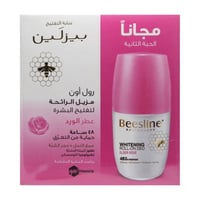 بيزلين رول اون مفتح ومزيل عرق عطر الورد 50 مل (1+1...