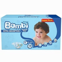 سانيتا بامبي حفائض مقاس +4 صندوق 116 حفاضة