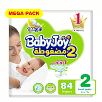 بيبي جوي حفائض مضغوطة مقاس 2 عبوة 84 حفاضة