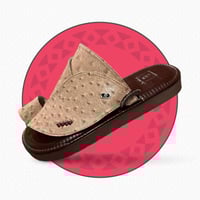 حذاء شرقي جلد نعام