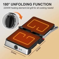 ويننج ستار شواية كهربائية , سطح طهي غير لاصق مزدوج...