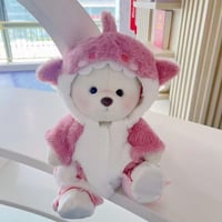 دمية دب لطيف مع طقم ملابس BJ2