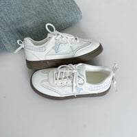 Blue Bow Lace Sneakers