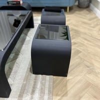 طقم طاولات قهوة ارضية 7 قطع بتصميم عصري