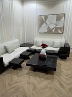 طقم طاولات ارضي قهوة وخدمة بتصميم عصري – سطح مرآة...