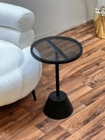 طاوله خدمه زجاج اسود