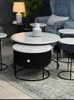 طقم طاولة خشبي اسود