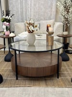 طقم طاولات خشب قشرة جوز الهند