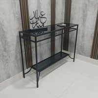 مدخل - كونسول دورين حديد أسود زجاج أسود