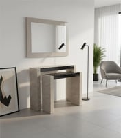 طقم مداخل بديل رخام سطح زجاج أسود - بتصميم فاخر