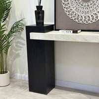 مدخل خشب سنديان أسود مع سطح بديل رخام