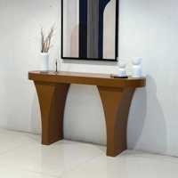 مدخل خشب مقوس لون بني