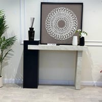 مدخل خشب سنديان أسود مع سطح بديل رخام