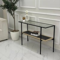 مدخل دورين خشب بيج سطح زجاج شفاف - بتصميم فاخر