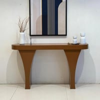 مدخل خشب مقوس لون بني