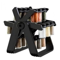 رف دوار لتنظيم التوابل مكون من 18 عبوة بسعة 100مل