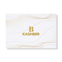 شال كشميري شتوي صوف 100% لون زيتي على أزرق