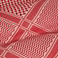 شماغ كشميري كلاسيك صوف احمر على بيج موديل 2025