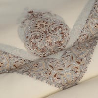 شال ميرينو كشمير الشتوي أصدار 2025 لون بني على رصا...