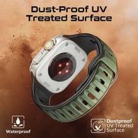 سوار رياضي لساعة أبل بتصميم ثنائي اللون أنيق، مع س...