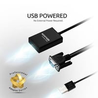 محول عرض VGA إلى HDMI بدقة 1080 بكسل، يشمل كيبل US...