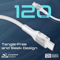 كيبل USB-C قوي ومتين يوفر شحن سريع بقوة 60 واط، يأ...