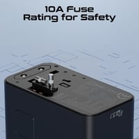 أقوى محول سفر بقدرة 160 واط مع مقبس AC عالمي 2500...