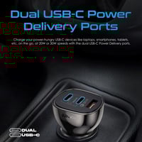 شاحن سيارة فعّال ومدمج بتصميم شفاف TransDrive-80W...