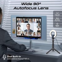 ويب كاميرا VistaCam بدقة 2K Ultra HD مع ضوء حلقي 5...