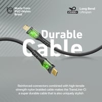 كابل USB-C إلى لايتينينج فائق السرعة، يتيح نقل الب...