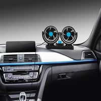 مروحة سيارة مزدوجة USB سرعتين دوران في جميع الجهات