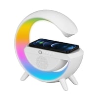 منصة شحن لاسلكي 3في 1 - اضاءة + مكبر صوت + شاحن لا...